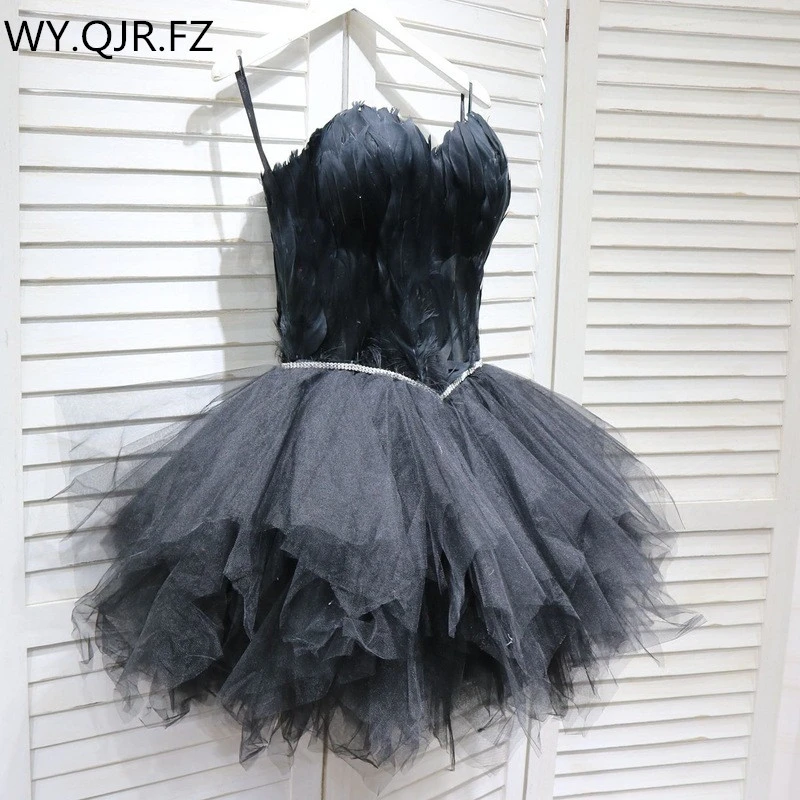 black dress with puffy skirt