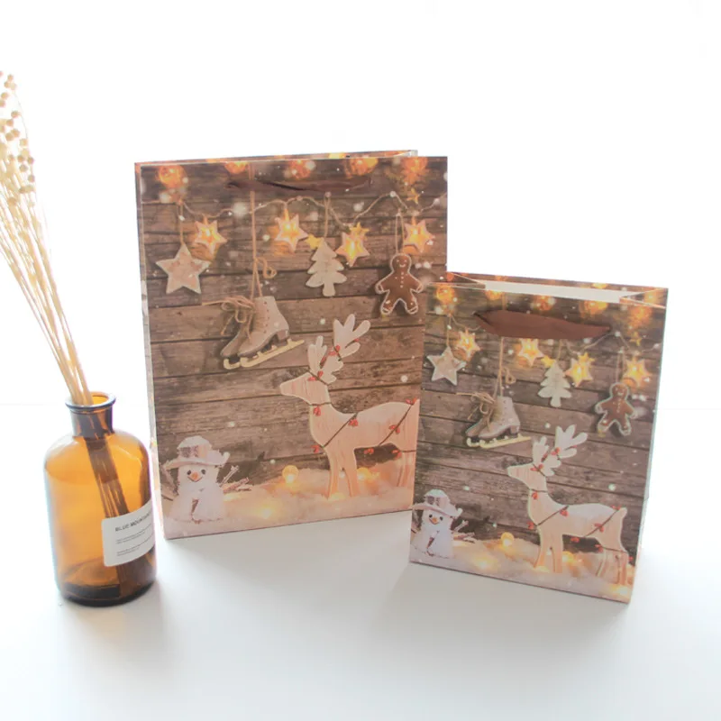 A 12set 36pcs 12 компл./лот) Бумага покупки ручная сумка для одежды веселый рождественский подарок посылка Happy год цены по прейскуранту завода-изготовителя - Цвет: A 12set 36pcs
