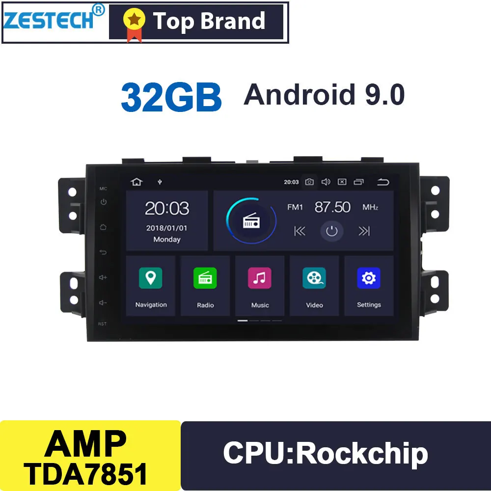 Автомагнитола ZESTECH PX 2 din Android 9 0 с сенсорным экраном DVD GPS для Kia Borrego / Mohave 2008-2012 |