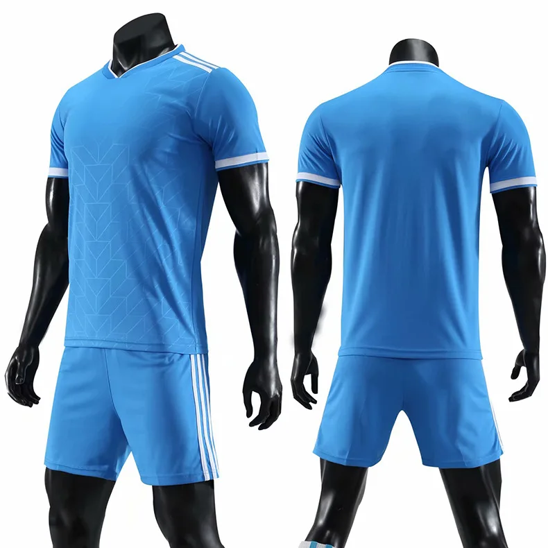 

2019 New Style Short-sleeved Soccer Suit Men Adult Sports Training Suit Game Uniforms Customizable Quick-Dry Jersey