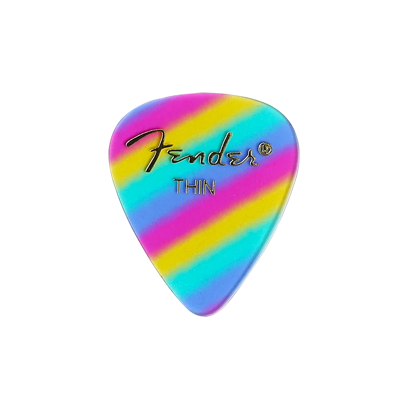 1 шт. Fender гитарные палочки s Электрическая гитара pick красочные радужные Акустические музыкальные палочки s Zebra Полосатые гитарные аксессуары Запчасти - Цвет: A Thin 0.46mm