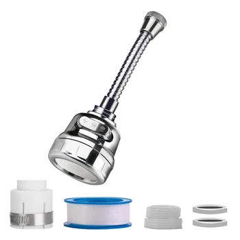 

Faucet Extension Tubes, 360 degree Stainless Rotatable Faucet Sprayer Head,Tap Booster Shower and Nozzle Filter