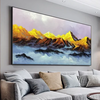 

Pure hand-painted Oil Paintings Living Room Sofa Backdrop Decorative Painting Murals Horizontal Version Enrichment Kingsoft Offi