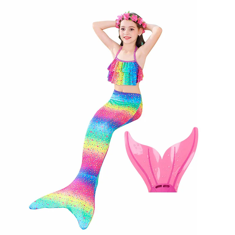 girls mermaid tail swimsuit DH102+B13