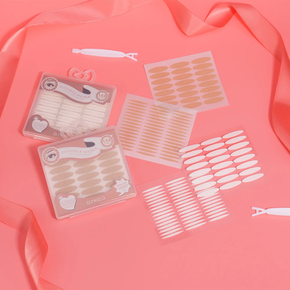 O.TWO.O Double Eyelid Tape 144 Pairs S/L Long Lasting Waterproof Eye Lift Natural Eye Tape Makeup Tools With Box makeup