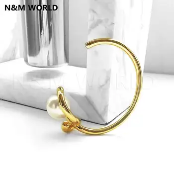 

Cuff Bracelet Gold Swirling Knot Bracelet Large Pearl Opening Bracelet For 2019 New Arrvial Hot Sale Jewelry Gift
