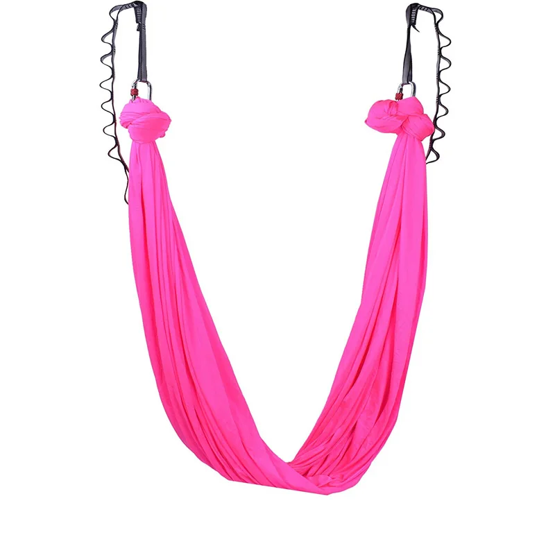 Bright pink 5*2,8 м Yaga качели дома Йога-гамак эластичный пояс антигравитационная воздушная Йога Студия гамак A - Цвет: Bright pink