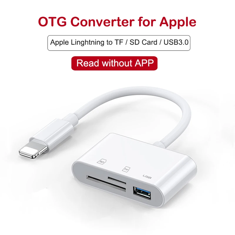 

INGELON Micro SD Card Reader SD Card Adapter USB3.0 Multimemory Stick For iphone iPad iOS13 Lightning to Camera Adapter keyboard