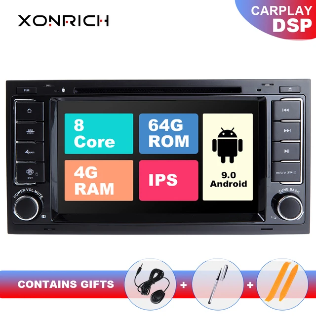 $US $140.75 IPS DSP 4GB 64GB 2 Din Android 9.0 Car DVD Player For VW/Volkswagen/Touareg/Transporter T5 2004-201