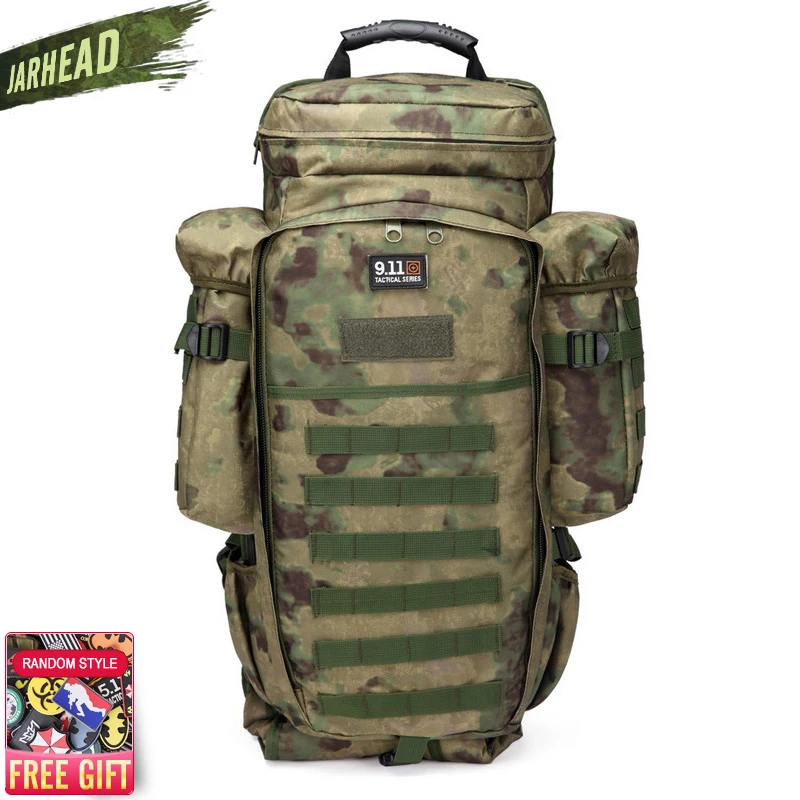 Lowered 911-Military-Combined Backpack Rucksacks Trekking Assault 60L Rifle Travel Tactical Multifunction Wlg5aKNb