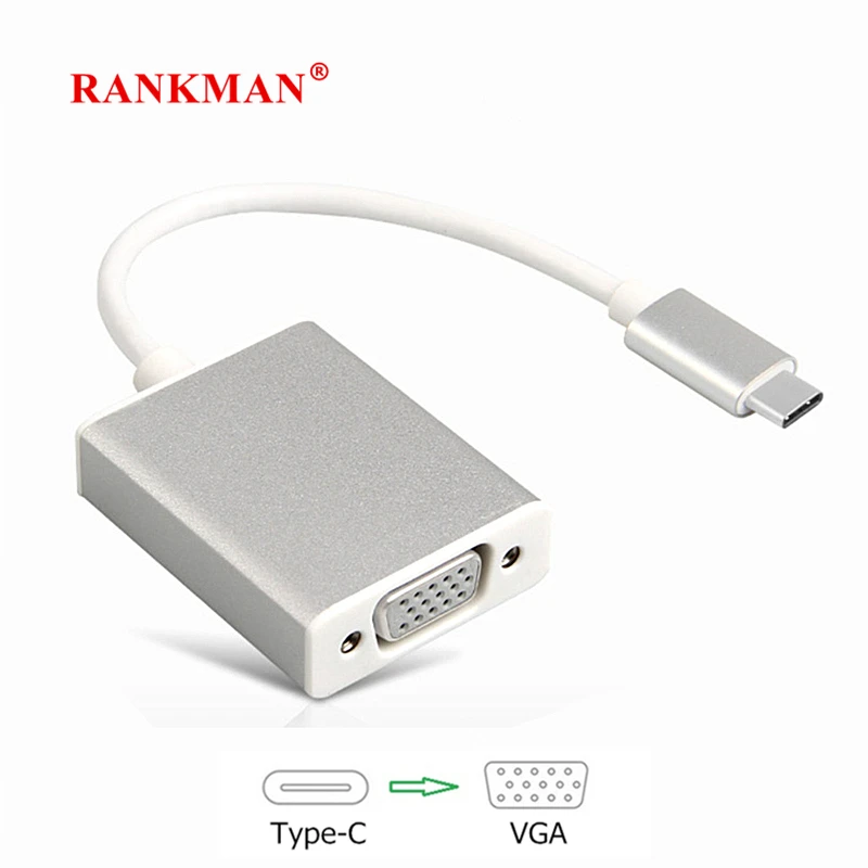 Адаптер Rankman USB C на VGA type HDMI для Macbook iPad pro Samsung Dex S9 Huawei P40 док станция Монитор