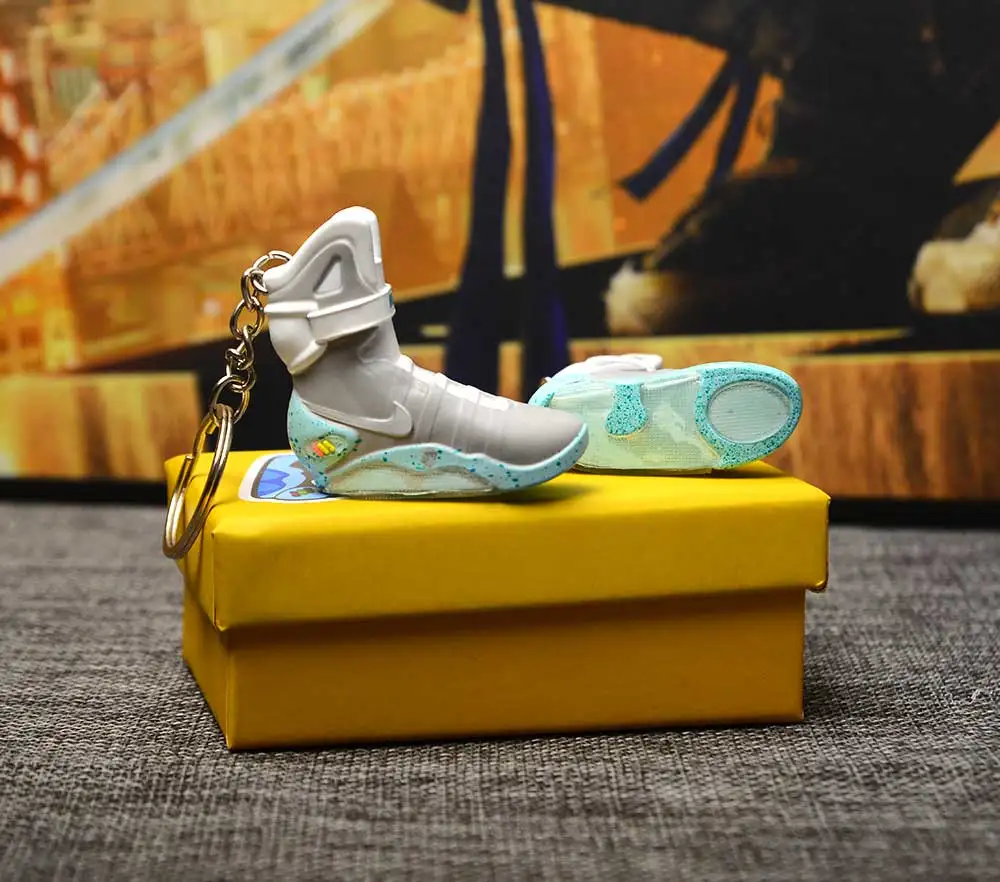 Прямая поставка персональный DIY поколение назад будущее 3D Кроссовки с металлическим кольцом Модель брелок сумка коробка кулон пара брелок