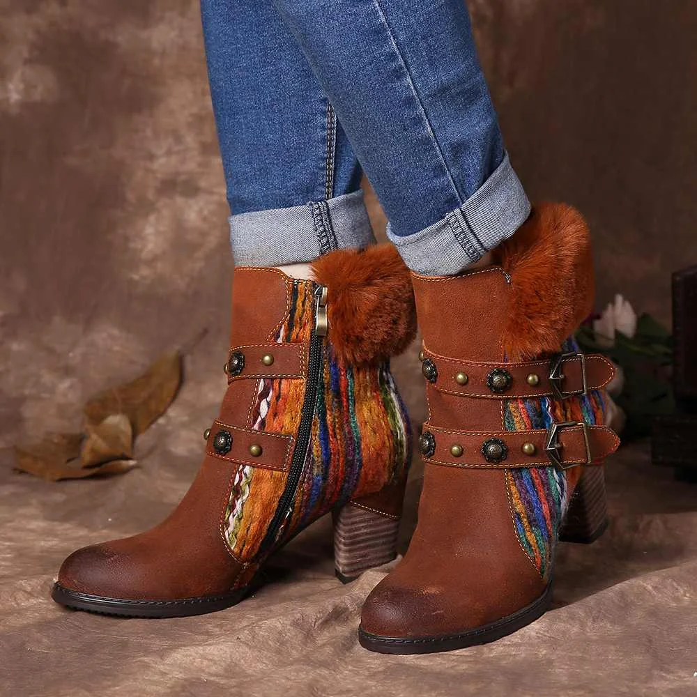 genuíno salto alto zíper botas senhoras sapatos