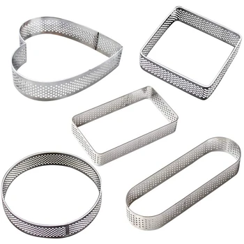 

Cake Tart Ring,Cake Mold Adjustable Pastry Ring Cake Mousse Decorating Tool for Home Kitchen Wedding Baking Kitchen 5Pcs