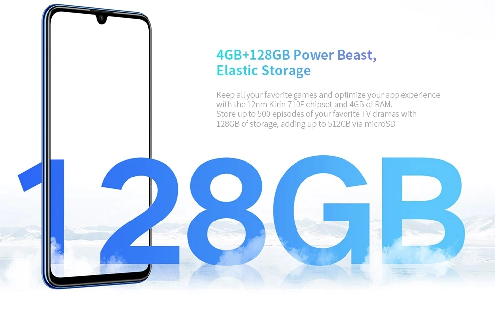 Глобальная версия Honor 20 Lite, 4 Гб, 128 ГБ, мобильный телефон, NFC, huawei Kirin 710, четыре ядра, 3400 мАч, 32 МП камера, сканер отпечатков пальцев, смартфон