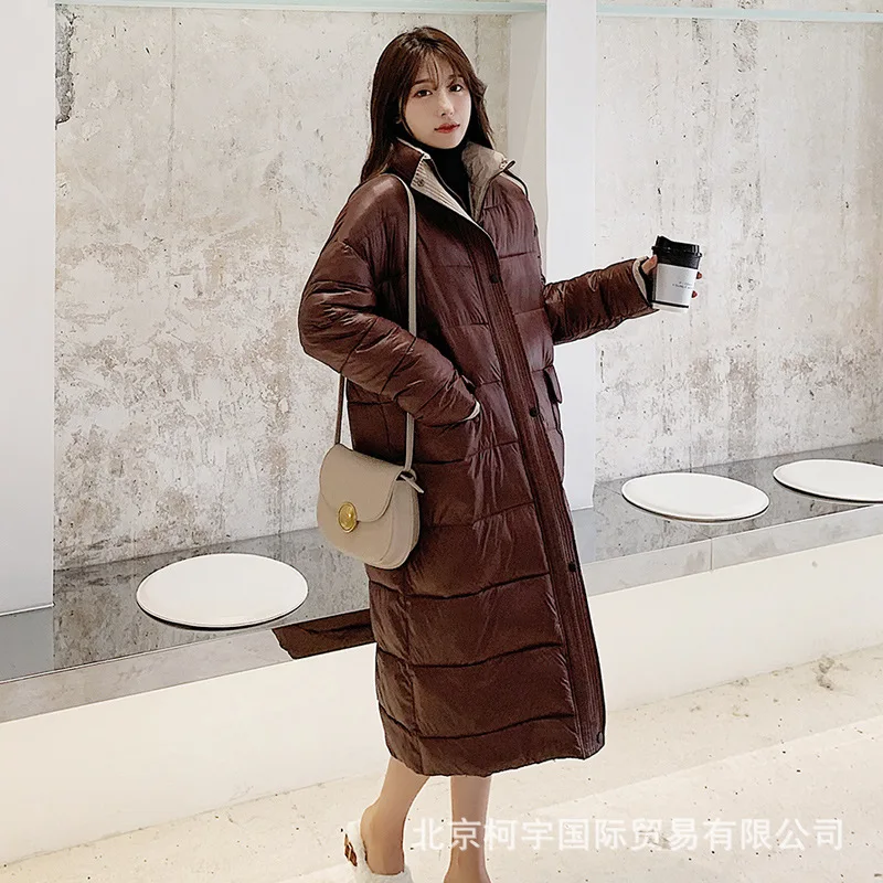 

Down Jacket Cotton-padded Clothes Women's Korean-style Fashion Mid-length Loose-Fit Slimming Versatile Casual Winter 2019 New St