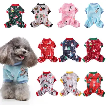 

Christmas dog clothes pure cotton pet clothing small and medium-sized dog vest shirt new year puppy chihuahua pet vest sweater
