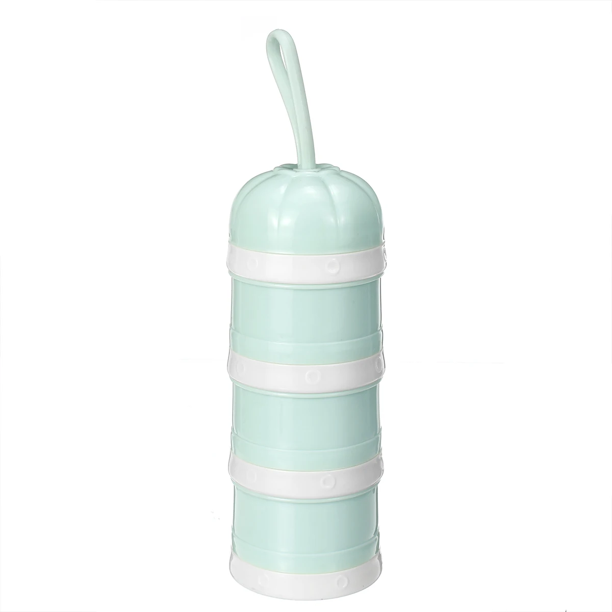 Green Pumpki 3 слоя для Еда коробке смешанный контейнер для еды контейнер для сухого молока многоразового использования с дозатором для молочной смеси в виде контейнер для закусок контейнер для детского питания - Цвет: Green Pumpki