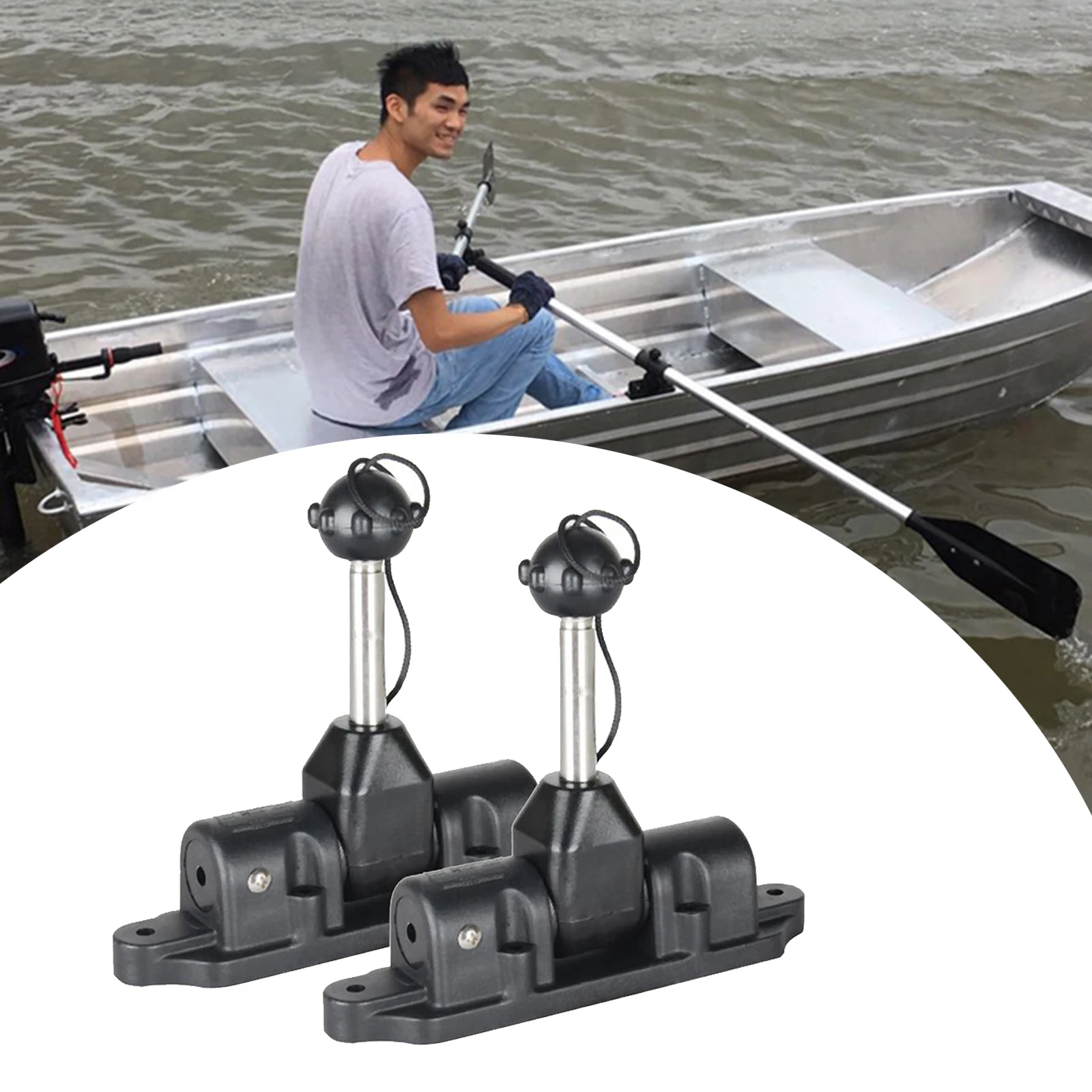 Support de rame universel pour bateau gonflable, 2 pièces, avec verrou de  fixation, accessoires pour Kayak et radeau - AliExpress