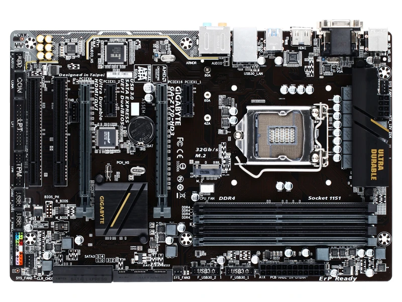 Gigabyte GA-Z170-HD3 Original Motherboard Z170 Socket LGA
