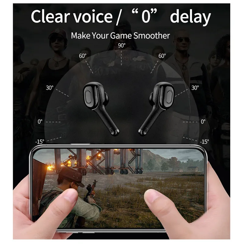 T9 TWS 5,0 Bluetooth наушники мини беспроводной светодиодный цифровой дисплей 6D шумоподавление наушники для занятий спортом для Xiaomi