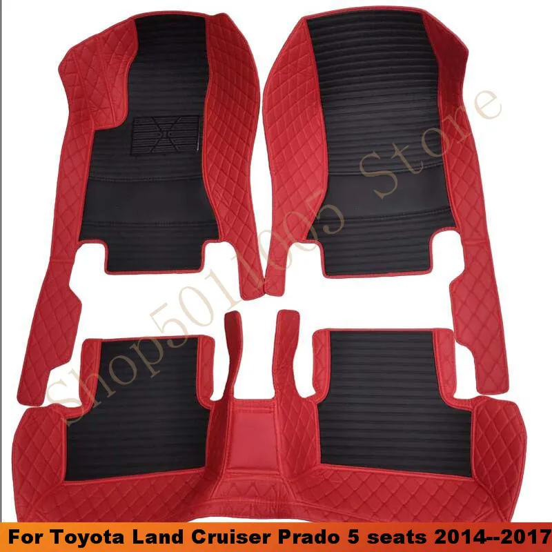 Car Floor Mats For Toyota Land Cruiser Prado 150 5 seats 2014 2015 2016 2017 Interior Accessories Waterproof Anti-dirty | Автомобили и