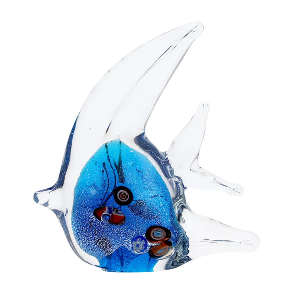 Handmade Lovely Bannerfish Art Glass Blown Sea Animal Figurine 