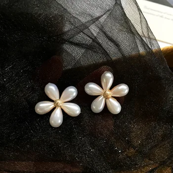 

S925 Needles Playful GIRL'S Sense Fresh MORI Series Daily Life Outfit Students Ear Stud French Design Street Snap Earrings