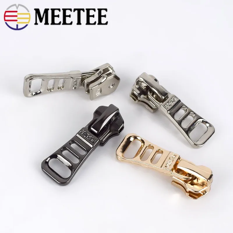 Meetee 10 шт. модные Авто блокировки молнии слайдеры для металлических молний 5 # Zip Head