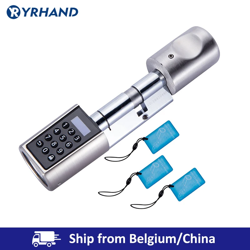 

Bluetooth Smart electronic cylinder lock with code and bluetooth Mobile App controlled