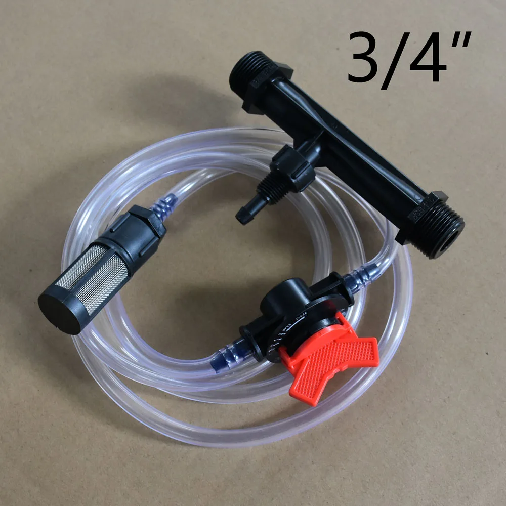 Male Thread Irrigation Venturi Tube Agriculture Venturi Fertilizer Injector Automatic Fertilization 1/2" 3/4" 1 Pcs