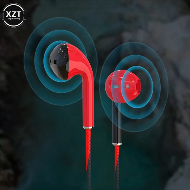 U24 Filo Auricolare stereo 3.5MM Cuffie intrauricolari Corsa Gioco musicale Auricolare Cancellazione del rumore per telefono cellulare PC PAD Laptop con microfono 5