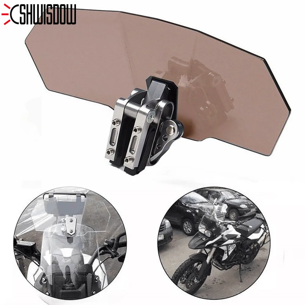 Motorcycle Windshield Airflow Adjustable Windscreen Extension Wind Deflector Unversal Decals For BMW Puig Honda yamaha | Автомобили и