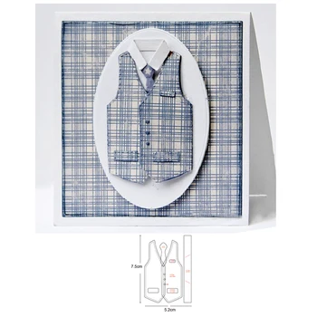 

Vest Cravat Metal Cutting Dies Cut Die Mold New Men's Waistcoat Tie Scrapbook Paper Craft Knife Mould Blade Punch Stencils Dies