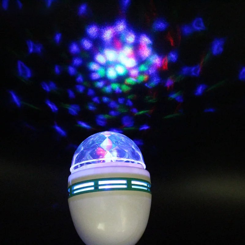 Хрустальный волшебный диско шар светодиодная сценическая лампа RGB E27 B27 3 Вт