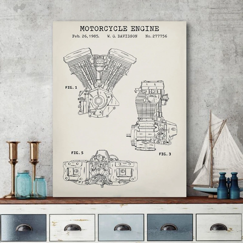 Motorcycle-Engine-Blueprint-Art-Canvas-Painting-Vintage-Poster-Industry-Prints-Wall-Pictures-Boys-Room-Decoration-Gift (2)