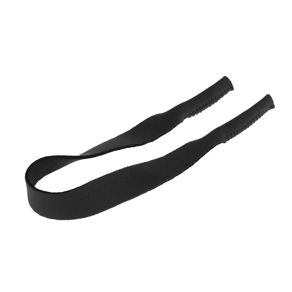 Black Бесплатный 1 купон неопреновые спортивные очки солнцезащитные очки шнур на шею фиксатор ремешок 410x20x2,5 мм - Color: Black