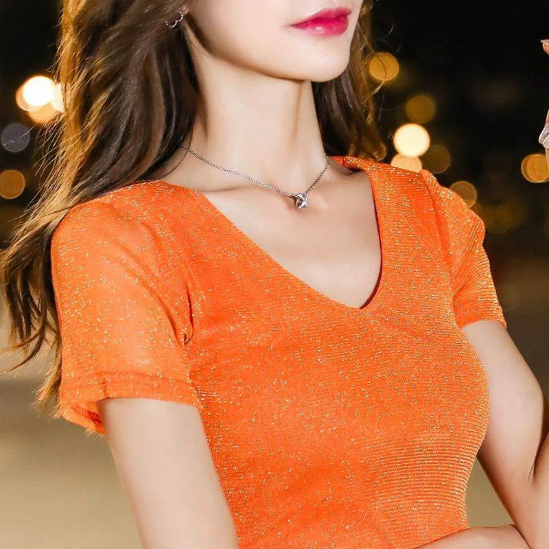 Women Spring Summer Style V-Neck Lace Blouses Shirts Lady Casual Short Sleeve V-Neck Lace Blusas Tops DD8039
