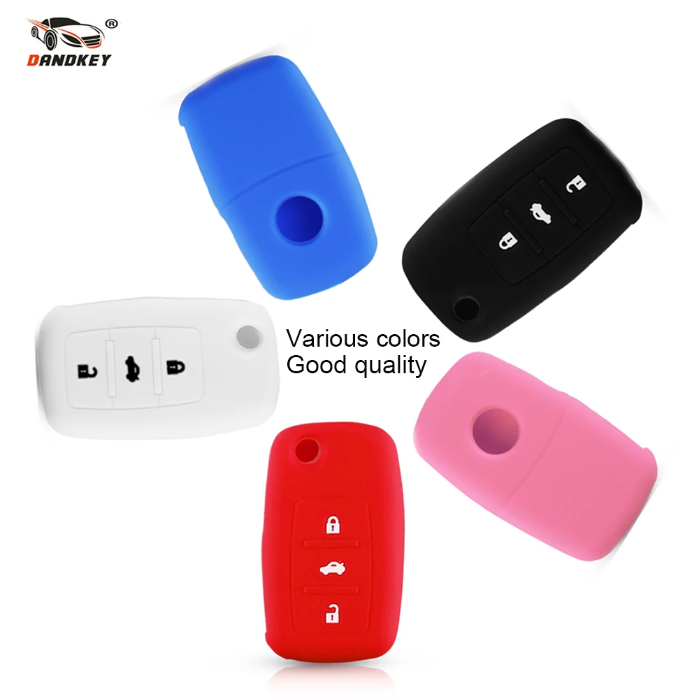 

Dandkey Silicone Car Key Case For VW Polo Passat B5 Golf 4 5 6 Jetta Mk6 Tiguan Golf CrossFox Plus Eos Scirocco For volkswagen