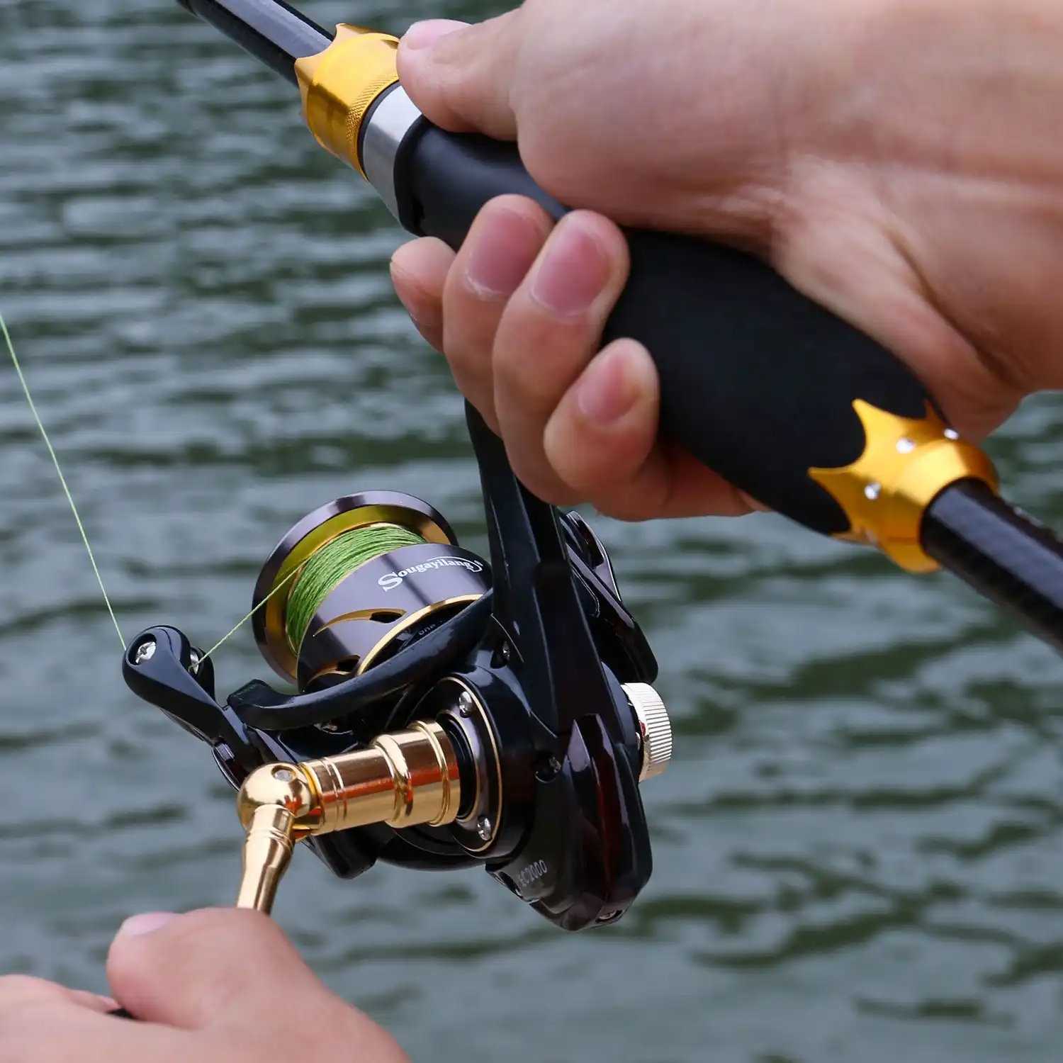 sougayilang spinning fishing rod combo- portable fishing rod