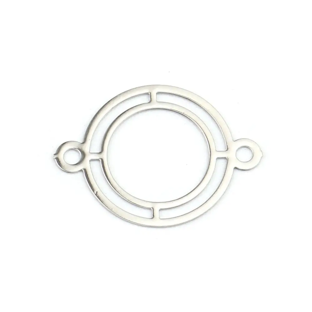 DoreenBeads модные медные филигранные штамповки разъемы круг кольцо серебро Цвет