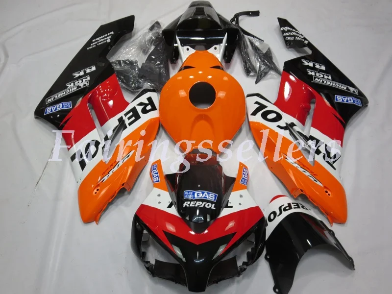 Литьевая форма) ABS Полный комплект обтекателя подходит для Honda CBR1000RR CBR1000 04 05 2004 2005 Обтекатели глянцевый красный - Цвет: Repsol Design