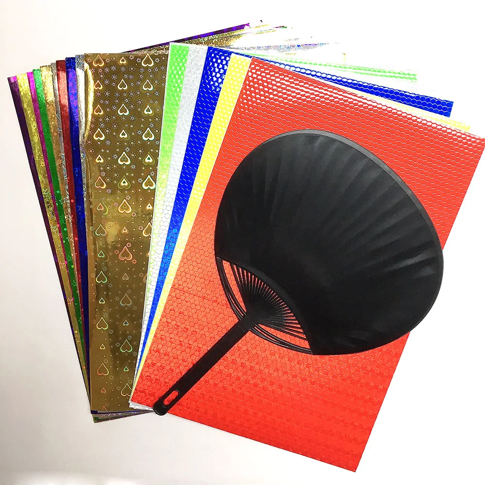 

MissYe Store holographic paper reflective decoration handmade DIY fans for Concert banner
