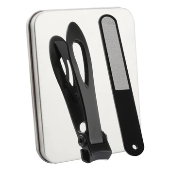 

2pcs Nail Clippers Set Stainless Steel Big Mounth Nail Trimmer Nail File Manicure Tools (Silver)