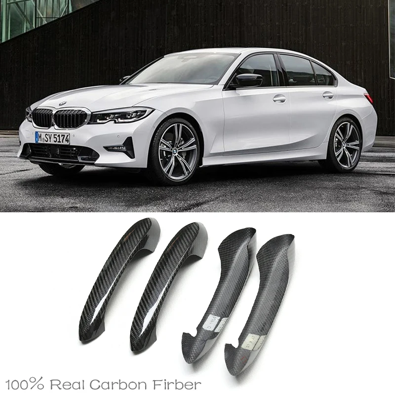 

for BMW 3 series G20 320d 330i M340i M sport 340i 2019 2020 High Quality Carbon Fiber Door Handle protection cover Trims Fits