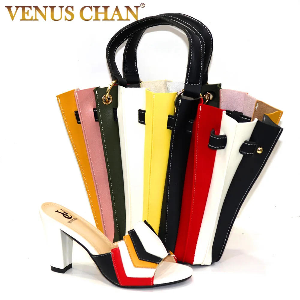 Ladies Shoes Wedding Italian-Design Multicolor Classic Party And Bag-Set Top-Grade-Style