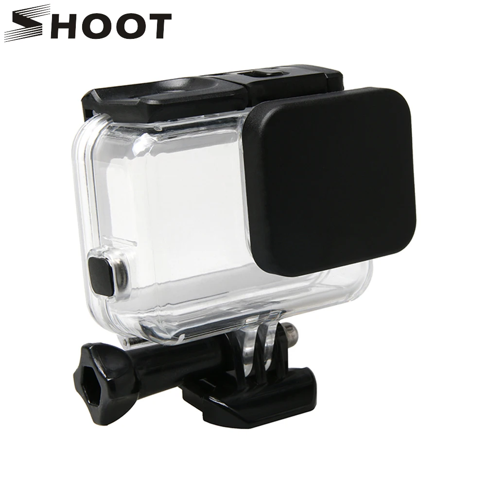 Колпачки для объектива SHOOT защитный чехол GoPro Hero 7 6 5 черный водонепроницаемый Go Pro