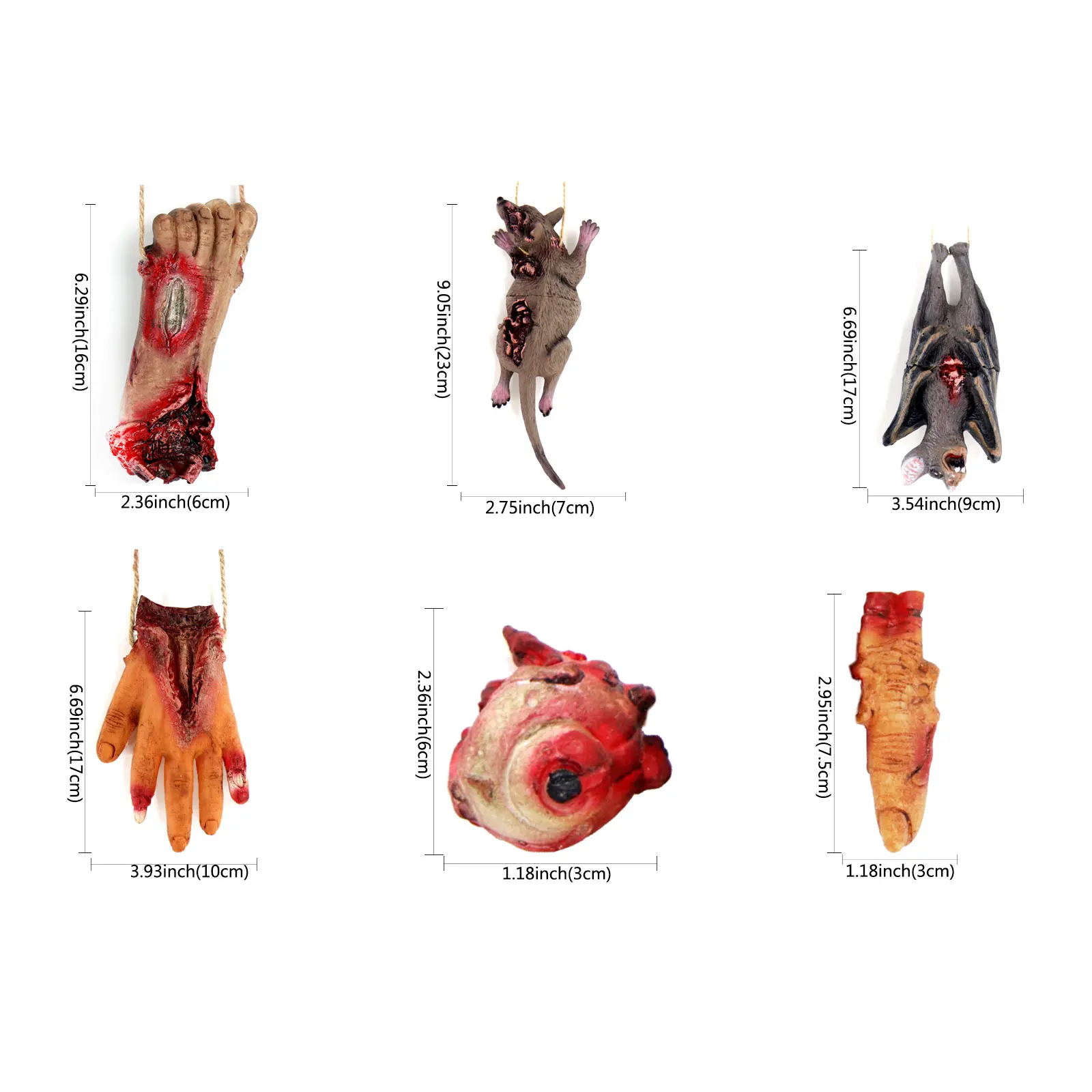 Декоративный реквизит на Хэллоуин ужас реалистичный сломанная рука сломанная цепь Висячие цепи реквизит глазное яблоко сломанные руки вечерние принадлежности
