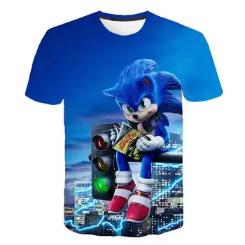 

3D kids t-shirt sonic the hedgehog girls clothes summer baby Mario Summer Cartoon Anime T Shirt Children Tops birthday gift