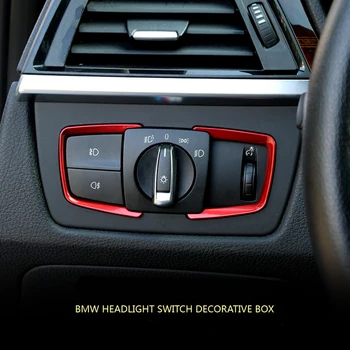

1pcs Car Sticker Chrome interior Decoration headlight switch frame trim cover For BMW F30 F31 F32 3 4 series Car Accessories